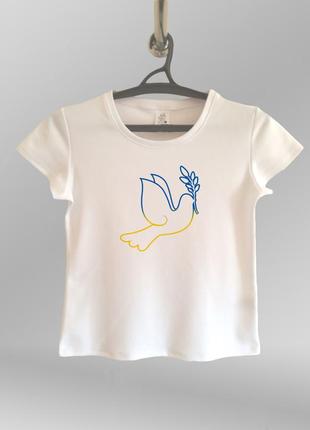 Жіноча футболка з принтом голуб миру патріотична футболка