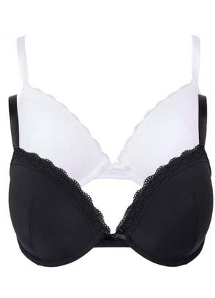 Комплект бюстгальтерів pretty polly ella es001m 2pp чорний білий 2