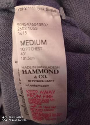 Р8. бавовняна вовняна фірмова hammond сіро-блакитна безрукавка жилетка кишенями на гудзиках вовна3 фото