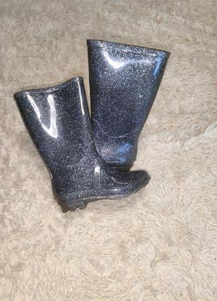 Гумові чоботи чобітки резиновые сапоги сапожки1 фото