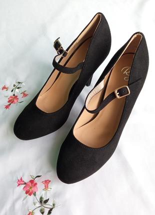 Жіночі замшеві туфлі мешти чорні 40 розмір ❣️ розпродаж
