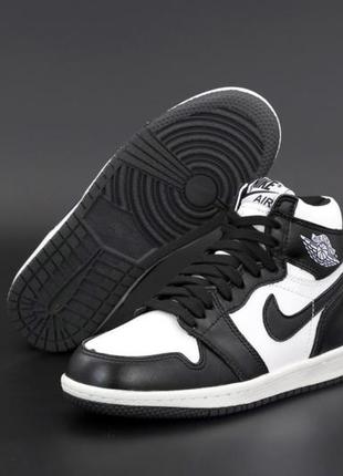 Женские высокие кожаные кроссовки с мехом nike j0rdan 1 retro winter #найк