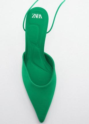 Красивые зелёные туфли zara4 фото