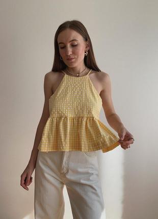 Жовтий топ zara