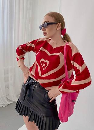 Теплі светри оверсайз із трендовим принтом