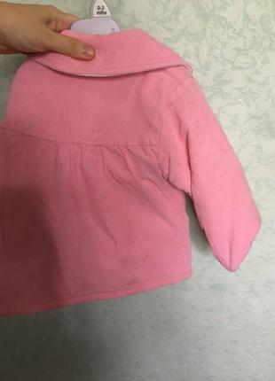 Куртка рожева на дівчинку велюр4 фото