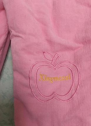 Куртка рожева на дівчинку велюр6 фото