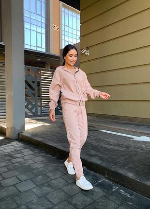 Жіночий спортивний костюм вельветовий чорний синій бежевий зелений сірий