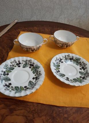 Royal worcester "lavinia" soup coup.англия.5 фото
