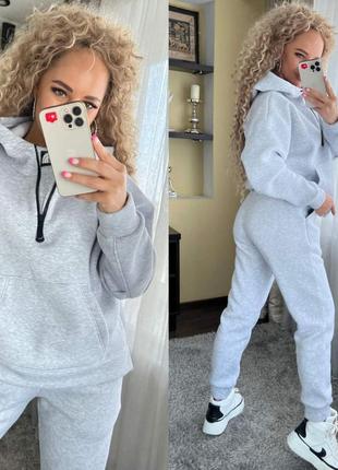 Теплий костюм спортивний трехнитка начіс футер якісний не кашлатиться