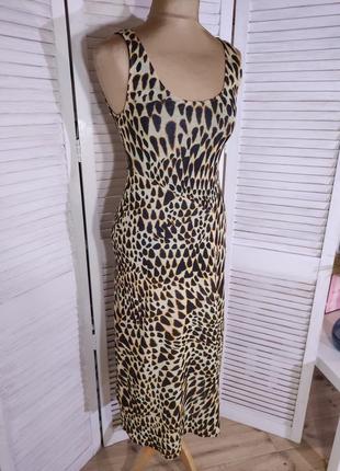 Длинное платье тигровое6 фото