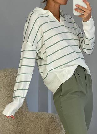 Кофта поло арт. 4056, олива 5