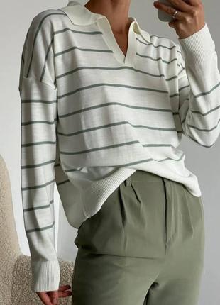 Кофта поло арт. 4056, олива