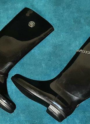 Стильные черные резиновые сапоги сапожки. размер 38-38,5-l, 24,5см.2 фото