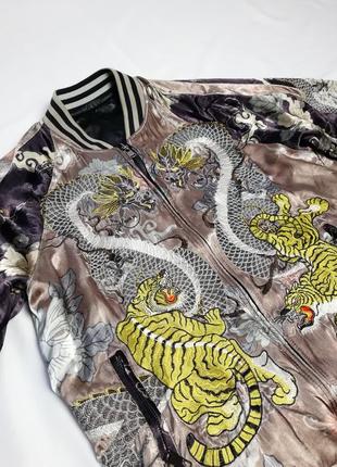 Бомбер zara reversible tiger & dragon. дракон, тигр.5 фото