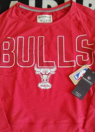 💯🏀 оригинал. женский технологичный свитшот '47 brand x nba chicago bulls6 фото