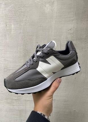 New balance 327 dark grey популярні жіночі кросівки беланс весна осінь літо демі сірі серые популярные женские кроссовки демисезон2 фото