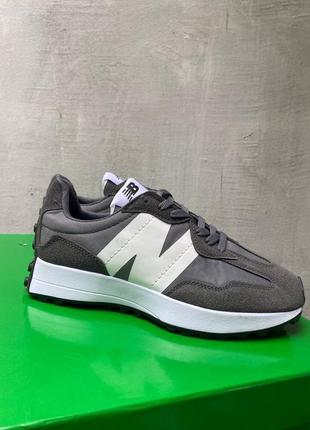 New balance 327 dark grey популярні жіночі кросівки беланс весна осінь літо демі сірі серые популярные женские кроссовки демисезон1 фото