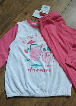 Бавовняна піжама для дівчинки