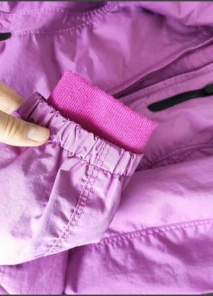 Куртка з капюшоном термо фіолетова не промокаюча рожева яскрава на флісі утеплена осіння весняна жіноча фірменна 44 46 s m3 фото