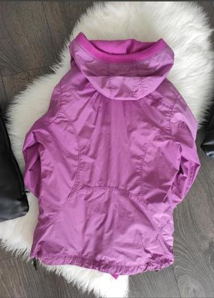 Куртка з капюшоном термо фіолетова не промокаюча рожева яскрава на флісі утеплена осіння весняна жіноча фірменна 44 46 s m4 фото