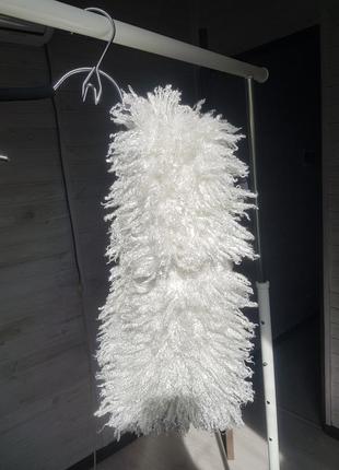 Білий цільний шарф