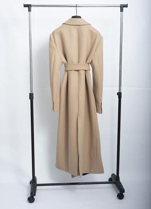 В наявності🔥 нове вовняне пальто zara бежеве пальто з поясом пальто халат довге осіннє пальто8 фото