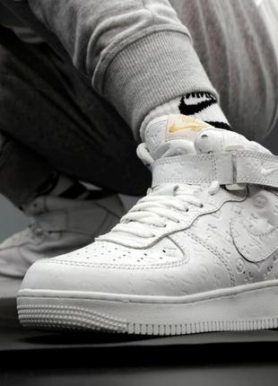 Женские высокие кожаные кроссовки nike air force l v#найк