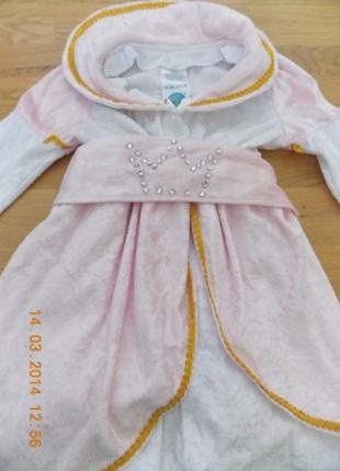 Карнавальное велюровое платье принцессы р-р104(4-5лет)2 фото