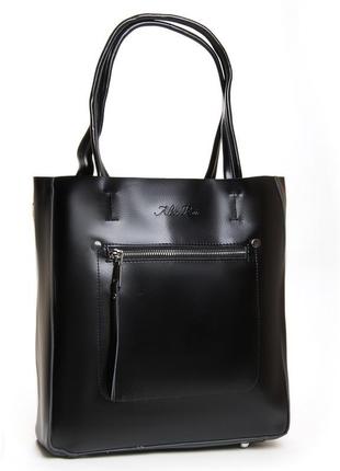 Женская кожаная сумка шоппер кожаный