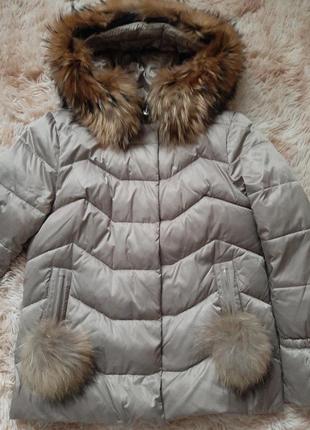 Зимова куртка з натуральним хутром7 фото