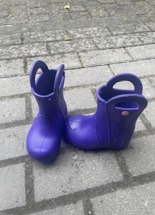 Резиновые сапожки crocs Ремешки оригинал с7