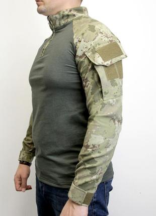 Бойова сорочка убакс (розмір 3xl) тактична футболка з довгим рукавом ubacs чоловіча армійська кофта з замком олива мультикам убокс3 фото