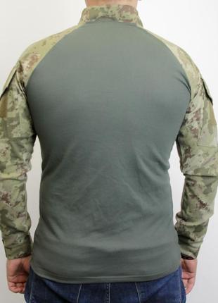 Бойова сорочка убакс (розмір 4xl) тактична футболка з довгим рукавом ubacs чоловіча армійська кофта з замком олива мультикам убокс
