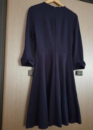 Темно синє класичне плаття4 фото
