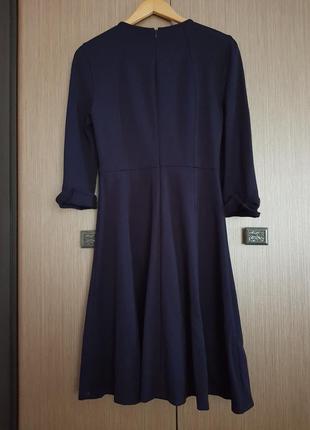 Темно синє класичне плаття5 фото