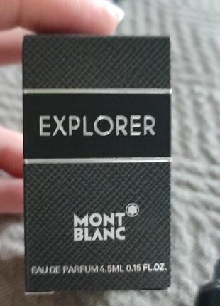 Mont blanc explorer миниатюра парфюмированой воды2 фото