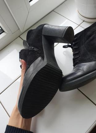 Шкіряні черевики ботильйони ботинки  на каблуку2 фото