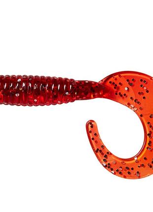 Твистер dam grup curl tail 5,5см red/silver (pak 144)