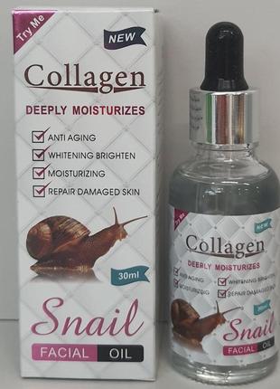 Snail collagen ліпфьюжн масло для особи з муцином равлики живильний зволожуючий колаген1 фото