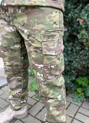 Штани військові утеплені, штани тактичні на флісі мультикам туреччина всу (зсу) xxl 8661 хакі6 фото