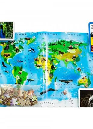 Детская настольная игра "животные нашей планеты 2" g-jnp-01 на рус. языке3 фото