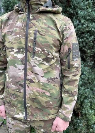 Куртка мужская тактическая на флисе мультикам турция всу (зсу) l xl 8662 хаки5 фото