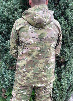 Куртка мужская тактическая на флисе мультикам турция всу (зсу) l xl 8662 хаки4 фото