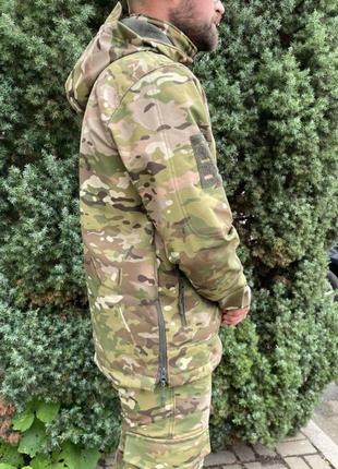 Куртка мужская тактическая на флисе мультикам турция всу (зсу) l xl 8662 хаки3 фото