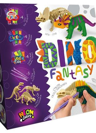Набір креативної творчості динозаври dino fantasy df-01u, 3 скелети в множині (стегозавр)