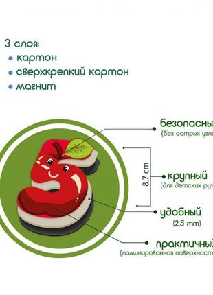 Детский набор магнитов цифры ml4031-38 en5 фото