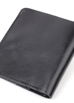 Небольшое кожаное портмоне для мужчин shvigel 16606 черный2 фото