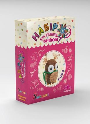 Детский набор для творчества "сова" bk-002 вязание крючком