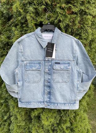 Calvin klein джинсовая куртка ( ck denim jacket oversized ) c америки m,l,xl7 фото